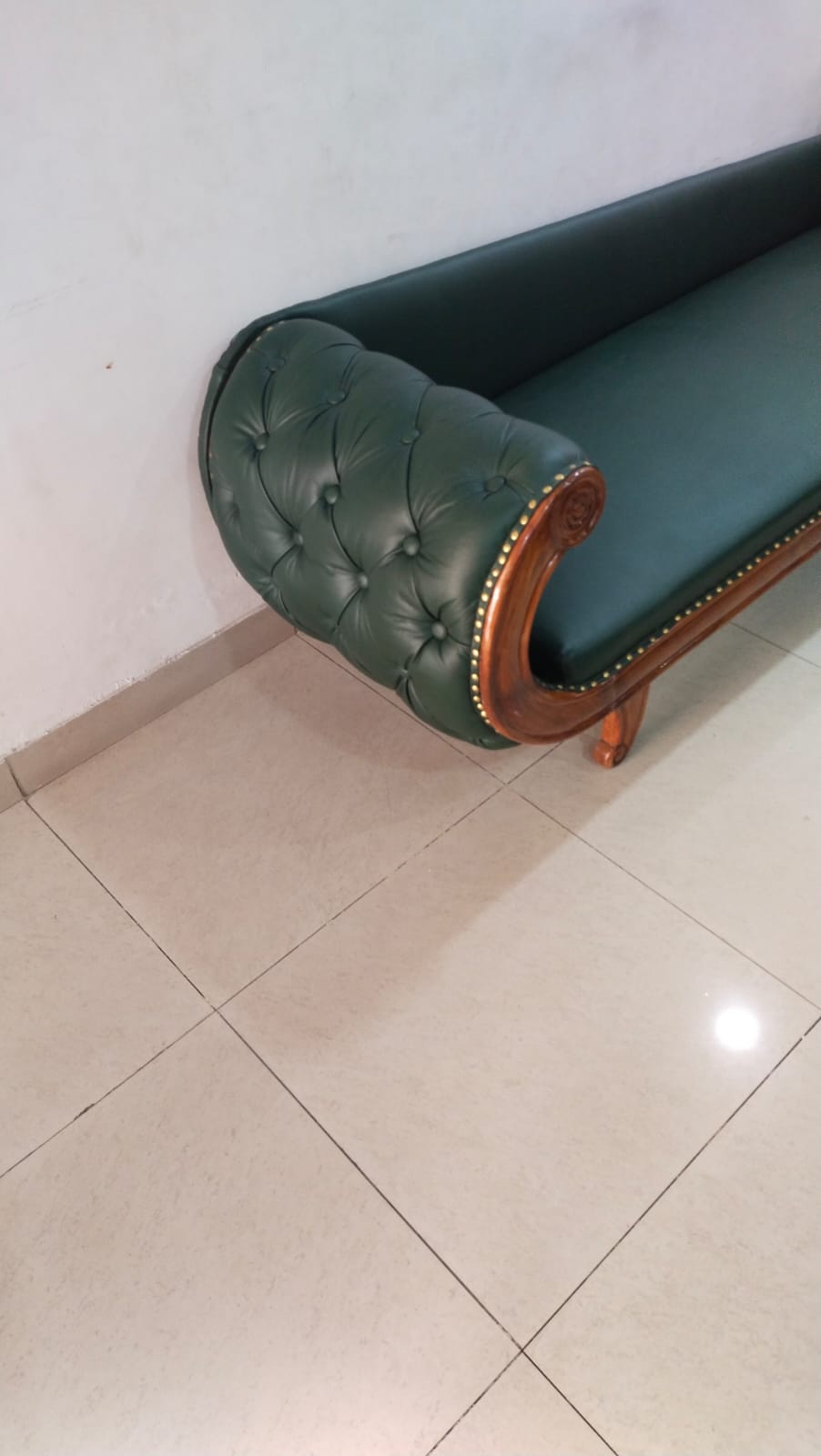 Melamine and PU wood polishing tabletop grain restoration by NS Furniture Noida